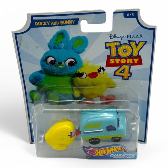 Disney Pixar Toy Story 4 Hot Wheels Character Cars Ducky & Bunny And Duke Caboom - Picture 8 of 16